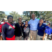  Donna Welch, Mr. Lundy, Danielle Thomas, and other people at Back to School Event in Jordan Park. 