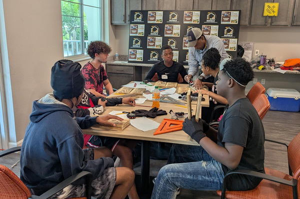 Group of students seated at Summer Construction Camp 2025.
