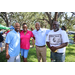  Four people at Back to School Event in Jordan Park 2025. 