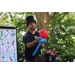  Awesome Austin making a balloon creation at Back to School Event in Jordan Park 2025. 