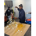  Teacher showing construction technique at Summer Construction Camp 2025. 