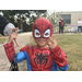  Child dressed in Spider-Man costume at Trunk or Treat event. 