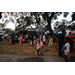  St. Petersburg Police and group of people at the Very Merry Holiday Party in Jordan Park. 
