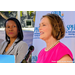  U.S. Rep. Kathy Castor speaking at a microphone, with Danielle Thomas, SPHA Sr. Vice President / COO, standing next to her. 