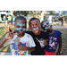  Three children with their faced painted at the Spring Family Picnic event in Jordan Park on March 10, 2026. 