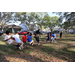  Youth playing a tug of war game at the Spring Family Picnic event in Jordan Park on March 10, 2026. 