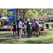  Pathfinder Outdoor Education team talking to youth at the Spring Family Picnic event in Jordan Park on March 10, 2026. 